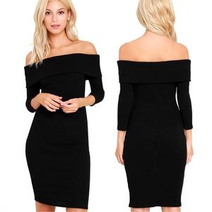Lulus | ‘Too Good’ Off-the-Shoulder Sweater Dress
